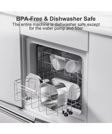 NautyPaws Cat Water Fountain  3.2L/108oz Automatic Stainless Steel Pet Fountain Dog Water Dispenser  Super Quiet  Dishwasher Safe Design & Adjustable Water Flow for Cats  Dogs  Multiple Pets - Buy Online on GoSupps.com