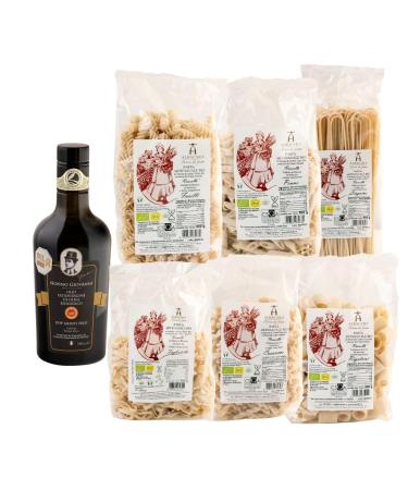 Albacara Bio Box-EVO Oil Grandfather John and Traditional Pasta with Ancient Grains of Sicily