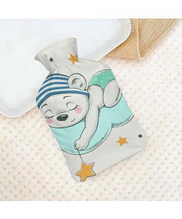 Bear Hot Water Bottle with Plush Cover - Comfortable Hand Warmer for Adults & Children | 26.5x15.3cm | International Shipping - Buy Online on GoSupps.com