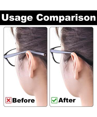 NHGAA 3 Pairs of Soft Elastic Knitted Cotton Glasses Ear Pads - Comfort Accessories for Sunglasses & Reading Glasses (Black) - Buy Online on GoSupps.com