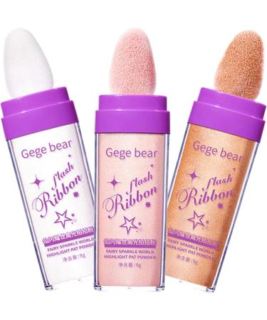 TOVINANNA 9 Pcs Highlight Pat Powder Face Glitter Fairy Highlight Powder Glitter for Makeup Flash Voss Plastic 1 count (Pack of 1) Assorted Colorx3pcs - Buy Online on GoSupps.com