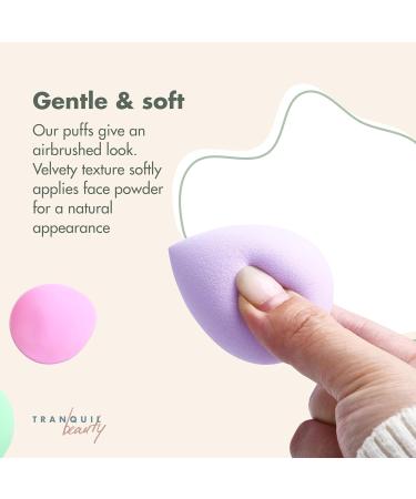 Tranquil Beauty Makeup Sponge Set of 6 - Ultimate Triangle Design Powder Puff Beauty Blenders for Flawless Foundation Application - Buy Online on GoSupps.com
