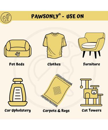 Pawsonly Reusable Portable Lint Remover | Best Animal Hair Remover Brush for Carpets & Sofas | Effective Cat & Dog Hair Remover | Pet Hair Remover - Orange & Green - Buy Online on GoSupps.com