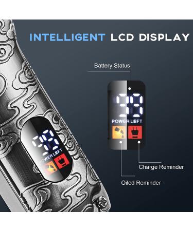 Suttik Professional Hair Clippers Set - Cordless Beard Trimmer, Nose Hair Trimmer, LCD Display, Rechargeable - Men's Grooming Kit in Gray - Buy Online on GoSupps.com