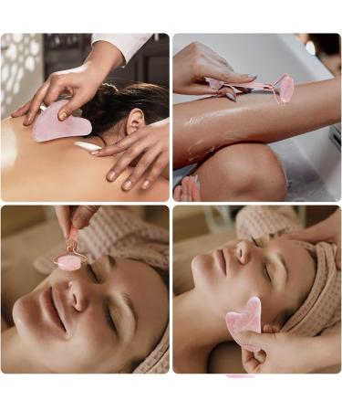 Geeric Gua Sha & Jade Roller Set - Natural Green Facial Massager for Fine Lines Edema & Eye Swelling Relief - Buy Online on GoSupps.com