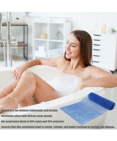 Body Wash Net Cleansing Bath Scrub Net Multifunctional Bath Shower Wash Cloth Skin Smoother Scrubber Net Polyester Scrubber Net Back Scrubber Sponge for Men Blue - Buy Online on GoSupps.com