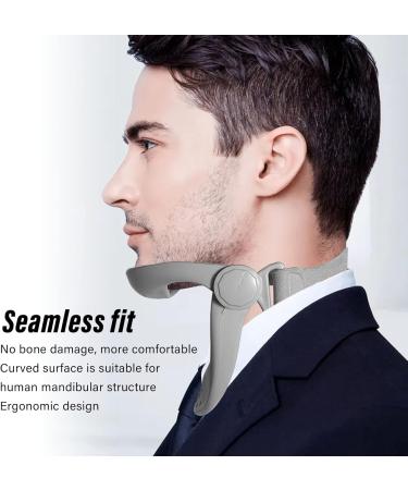 Adjustable Neck Support for Posture Correction | 360 Cervical Traction Device for Pain Relief - Gray - Buy Online on GoSupps.com