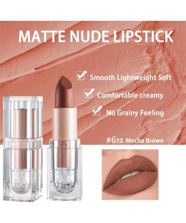 Mocha Brown Matte Lipstick - Long Lasting, Waterproof, Non Stick Cup, Velvet Lip Gloss - Tinted Lip Balm for Women - Buy Online on GoSupps.com