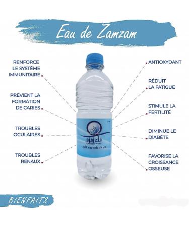 Zamzam Water - 500ml (50cl) - Authentic from (Mecca) Makkah in Saudi Arabia - Mineral water from the well of Zam zam - Buy Online on GoSupps.com