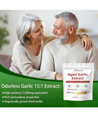 New Organic Aged Garlic Extract 7500mg Odorless Immune Antioxidant Supplements All-Natural Gluten-Free Non-GMO 300 Softgels - Buy Online on GoSupps.com