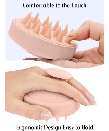 Heeta Scalp Massage Brush - Soft Silicone Bristle Hair Care Tool for Relaxation | Perfect for Men Women & Children | Meat Pink 07 - Buy Online on GoSupps.com