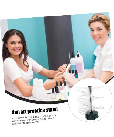 minkissy Acrylic nail display stand holder nail sample sticks nail practice display stand nail stands for nail art clear nail sample stick nail art stand nail art supply spiral decorate - Buy Online on GoSupps.com
