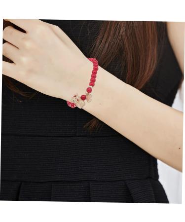 CALLARON Women 1pc Zodiac Year Bracelet Bracelets Miss Alloy Red Beads Ox Mascot Bracelet - Buy Online on GoSupps.com
