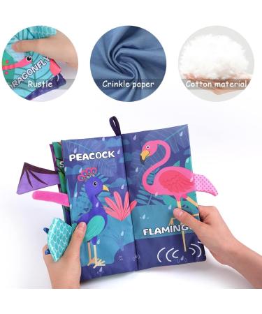 Eutionho Flying Animal Sensory Toys 8 Page Baby Books Soft Toys Tape on Pushchair/Car Seat/Crib Early Education Toy Newborn Activity Sensory Toys for Baby Baby Books 0-12 Months for Early Education Flying Animals - Buy Online on GoSupps.com