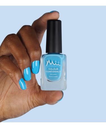Mii Colour Confidence Quick Dry Nail Polish | Long Lasting Nail Polish & Fast Drying Nail Polish | Nail Strengthening Polish with Nourishing Formula | 14ml Nail Paint | Nice Ice Baby Azure Blue - Buy Online on GoSupps.com