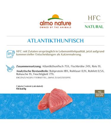 Almo Nature HFC Natural Megapack Wet Food for Cats - Atlantic Tuna - (6 cans of 70 g) - Buy Online on GoSupps.com