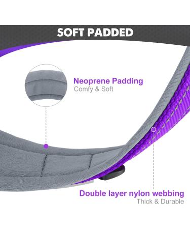 Joytale Softly Padded Neoprene Dog Collar for Small Dogs | Reflective Nylon Wide Collar in Purple - 1 Pack - Buy Online on GoSupps.com