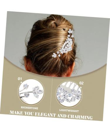 Beaupretty Bride Wedding Hair Comb bangs flower side rhinestone hair bridal side for women crystal rhinestones bridal hair combs for wedding decorate lace aluminum alloy Pearl Hair Comb - Buy Online on GoSupps.com