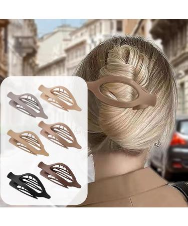 Flat Hair Claw French Design Alligator Hair Clip - Strong Hold Non Slip Barrettes Accessories Retro Duck Billed Hairpin for Thick Thin Hair Solid color - Buy Online on GoSupps.com