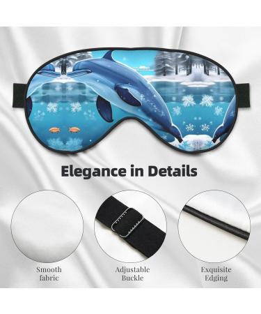 Winter The Dolphin Eye Mask - Soft Adjustable Sleep Mask for Men & Women - Comfortable Black Nighttime Eye Cover - Buy Online on GoSupps.com