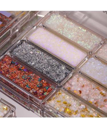  KARLOR Glitter gel palette for face 8 colors for face and body glitter gel glitter sequins glitter glitter glitter gel for carnival parties - Buy Online on GoSupps.com
