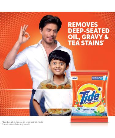 Tide Plus Detergent Washing Powder with Extra Power Lemon and Mint Pack - 500 g + SCOOPER - Buy Online on GoSupps.com