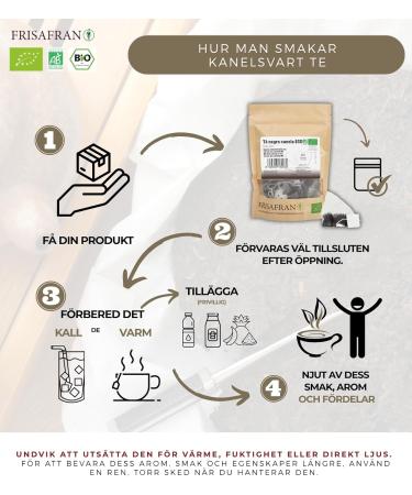  FRISAFRAN FRISAFRAN | Organic Pyramid Cinnamon Black Tea 30 units | 60g | Black Tea | Black Tea Bags | Natural Antioxidant & Energizer | Decaffeinated Tea | Cinnamon Tea | No Additives - Buy Online on GoSupps.com