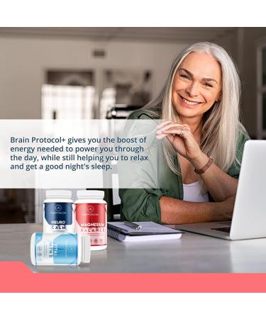 TRUE PROTOCOLS - Brain Protocol+ (3 Items) - Neuro Calm (90 Caps) Vital Mind (90 Caps) and Magnesium Balance (120 Caps) - Bioavailable Capsules for Optimal Mood Balance Cognitive Function & Mental Performance - Non-GMO Supplements - Buy Online on GoSupps.com