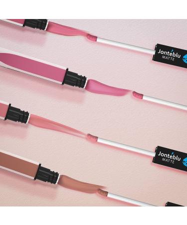 Jonteblu Waterproof Matte Liquid Lipstick - Long Lasting 24 Hour Smudge Proof Lip Stain in Natural Nude Color - Clear Matte Lip Gloss for All-day Wear - Untamed Princess - Buy Online on GoSupps.com