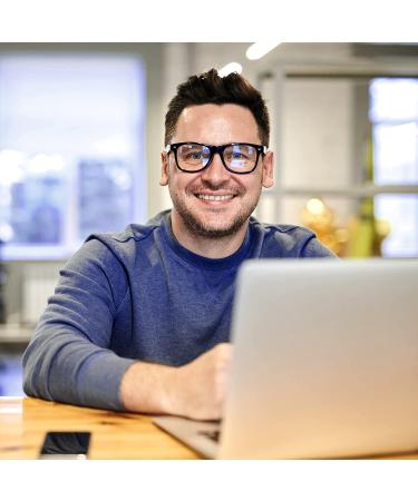 Blue Light Blocking Reading Glasses for Men and Women - Flexible Computer Eyeglasses 1.0x - 2 Black & 1 Tortoise Frames - Buy Online on GoSupps.com