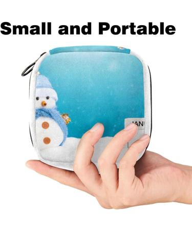 Snowman-themed Sanitary Napkin Storage Bag - Winter Period & Tampon Pouch - Buy Online on GoSupps.com