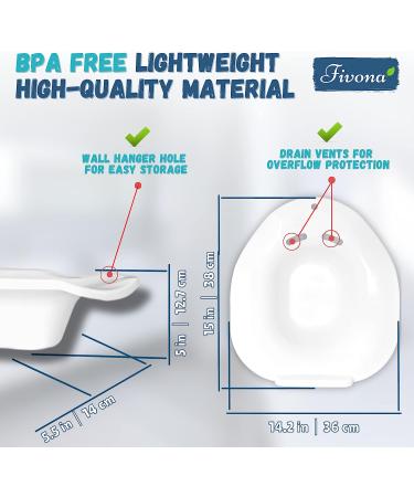 Fivona Sitz Bath Seat for Postpartum Care and Hemorrhoid Treatment - Universal Fit Yoni Steaming Bowl for Soothing Relief - Buy Online on GoSupps.com