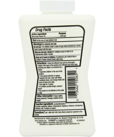 Zeasorb Super Absorbant Antifungal Powder Foot Care 2.5oz (Pack of 2) - Effective Antifungal Protection - Buy Online on GoSupps.com
