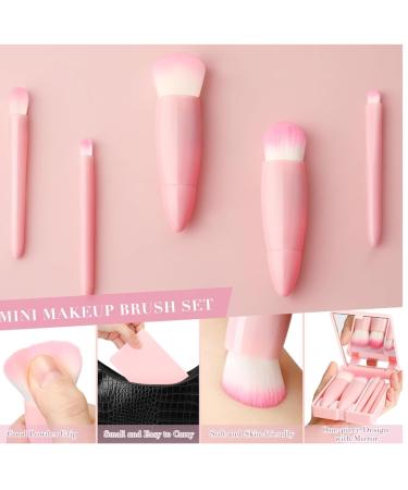 Travel Makeup Brush Set - 5pcs Mini Cosmetic Brushes Kit with Mirror & Bag | The Lip Bar Mascara (Pink) - Perfect for International Shipping - Buy Online on GoSupps.com