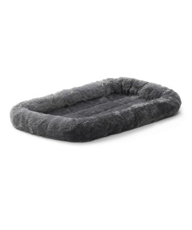 New World Gray Dog Bed | Bolster Dog Bed Fits Metal Dog Crates | Machine Wash & Dry 22-Inch