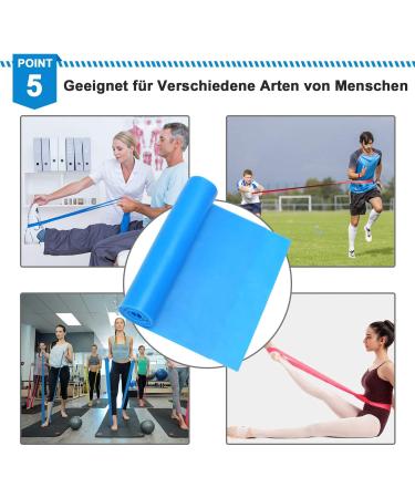 Extra Long Fitness Resistance Bands - Strength Training & Gymnastics - Latex Elastic Stretch Straps for Yoga - Ideal for Home Workouts - Red Blue Yellow - Buy Online on GoSupps.com