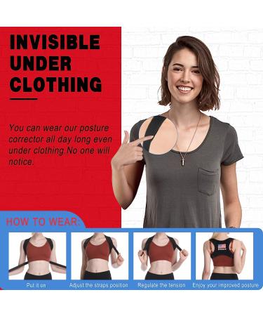 SNUSIM Posture Corrector Upper Back Brace for Women and Men - Pain Relief Support Belt for Neck, Shoulders, and Spine - Breathable and Adjustable - Buy Online on GoSupps.com