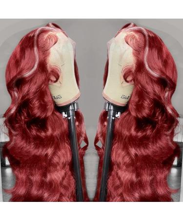 Swetcurly 26 Inch Long Wavy Synthetic Wig for Women - Natural Heat Resistant Fiber - Daily & Party Wear - Middle Part Curly Wavy - Mixed Red - Buy Online on GoSupps.com