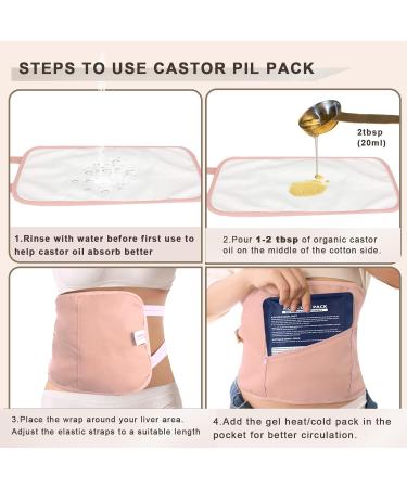 Buy Lordhoo Castor Oil Pack Wrap for Liver Detox - Organic Cotton Washable Adjustable Straps | International Shipping - Buy Online on GoSupps.com