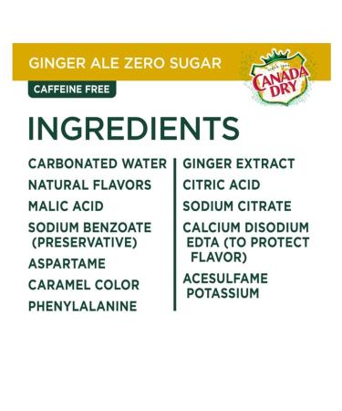 Canada Dry Zero Sugar Ginger Ale 7.5oz Cans - Pack of 10 - Buy Online on GoSupps.com