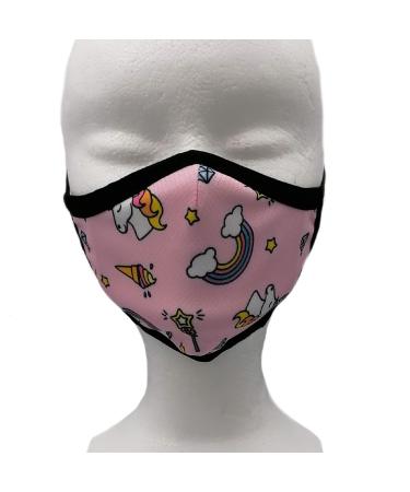 YPM Face Covering Mask Kids Unicorn Washable Pink 0.021 kg