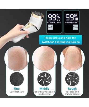 Rechargeable Electric Foot Callus Remover with 3 Roller Heads - For Smooth and Soft Feet - Foot Care Tool for Men and Women - Buy Online on GoSupps.com
