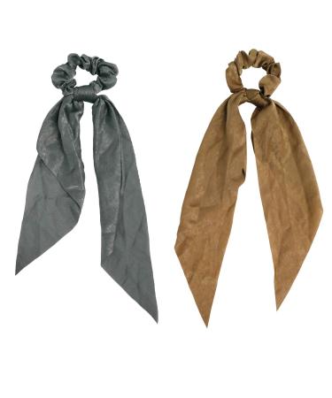 Getacota 9-Piece Bowknot Hair Scrunchies Set - Satin Chiffon Long Tail Scrunchy Scarf Vintage Ponytail Holder for Women - Buy Online on GoSupps.com