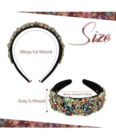 Crystal Rhinestone Padded Headband Set for Women - 3 Piece Baroque Hair Hoop Collection - Buy Online on GoSupps.com