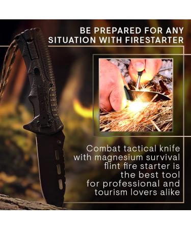 Grand Way 6772 Tactical Folding Pocket Knife with Fire Starter Paracord Handle - EDC Survival Hiking Camping Tool - Buy Online on GoSupps.com