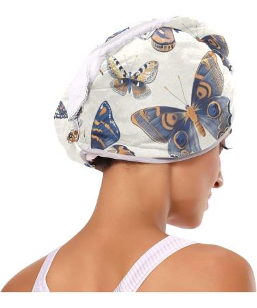 Butterflys Hair Towel 2 Pack | Super Absorbent Quick Dry Hair Turbans for Women & Girls - Buy Online on GoSupps.com