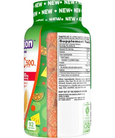 Vitafusion Extra Strength Power C Gummy Vitamins - Tropical Citrus Flavored Immune Support - 92 Count - Buy Online on GoSupps.com