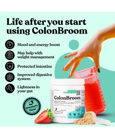 ColonBroom Psyllium Husk Powder - Colon Cleanser for Constipation & Bloating Relief Gut Health - Vegan Gluten-Free Non-GMO Fiber Supplement (60 Servings) - Buy Online on GoSupps.com