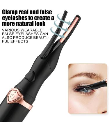 Eyelash Curling Wand Rechargeable Lash Curler Compact Heated Eyelash Curler Electric Heated Eyelash USB Charge Makeup Curling Kit Long Lasting Natural Eye Lash Curler Eye Lash Curlers Black - Buy Online on GoSupps.com