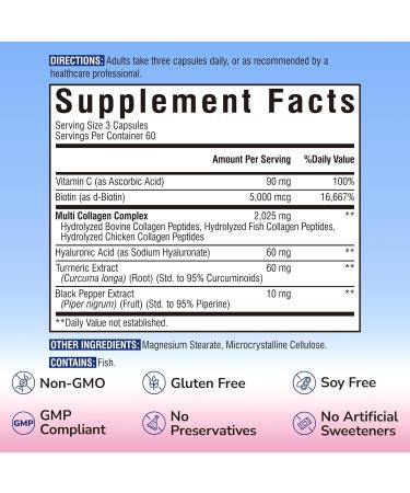 Vitalibre Multi Collagen Peptides 180 Caps and Acetyl-L-Carnitine HCl 1250mg - Buy Online on GoSupps.com